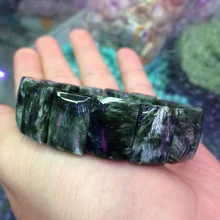 Зеленый Чароит Камень бусины браслет натуральный драгоценный камень браслет для женщин для подарка оптом