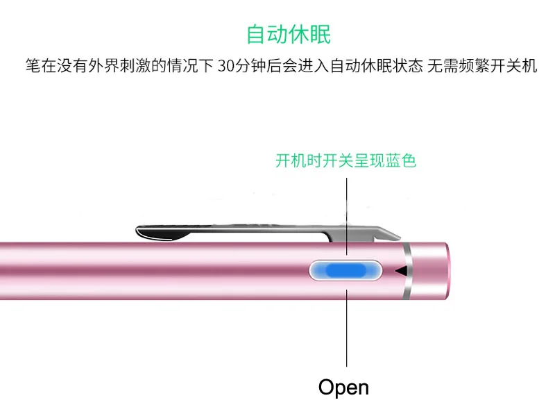 Сверхтонкий 1,45 мм активный емкостный экран ручка usb зарядка тонкая Точка Стилус для ipad для iphone 6 7 8 для samsung Galaxy