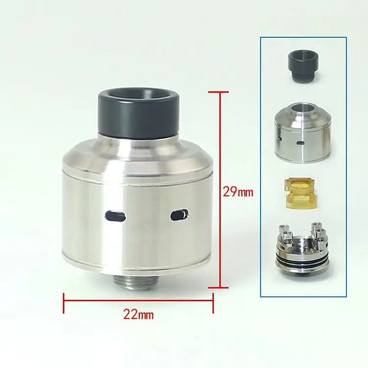 

SXK Citadel 22mm RDA Vaporizer E Cigarette Reubuildable Dripping Tank Atomizer for Mech Box Mechanical Mod Vape Kits