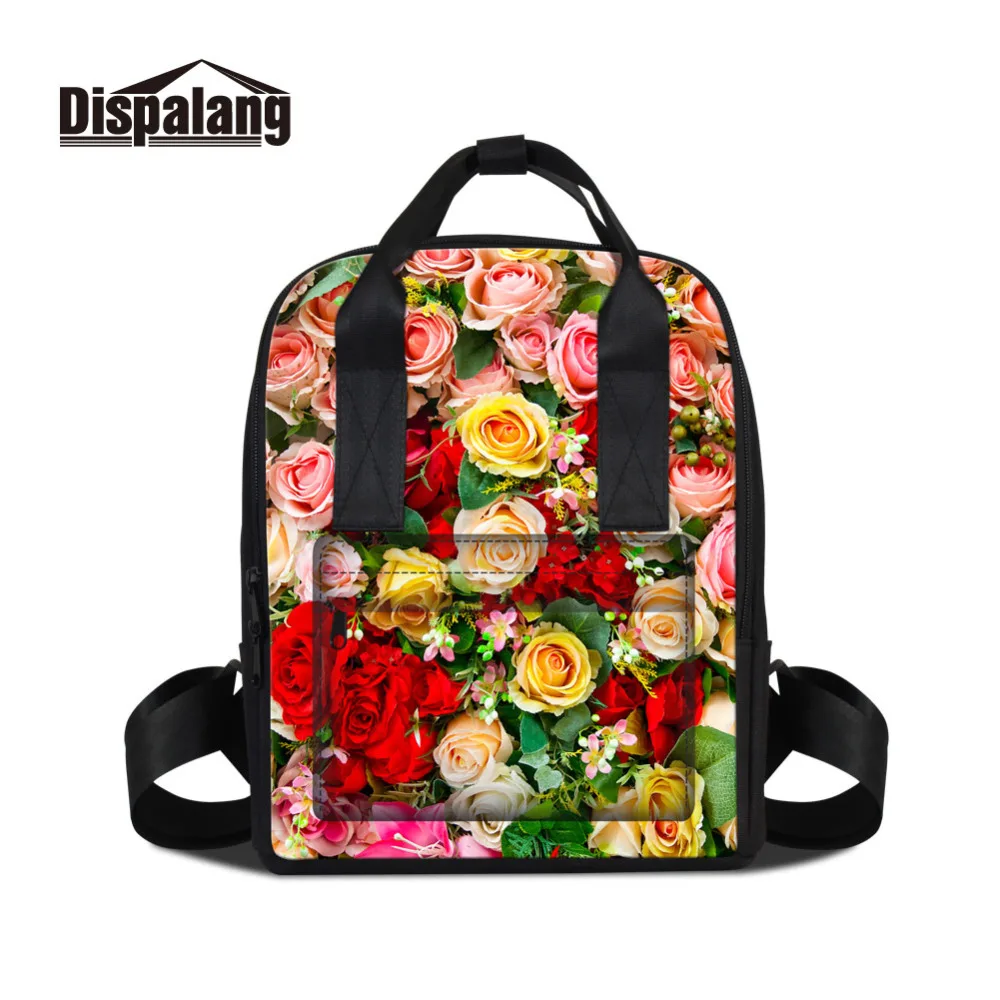 flower printing womens backpack (1)