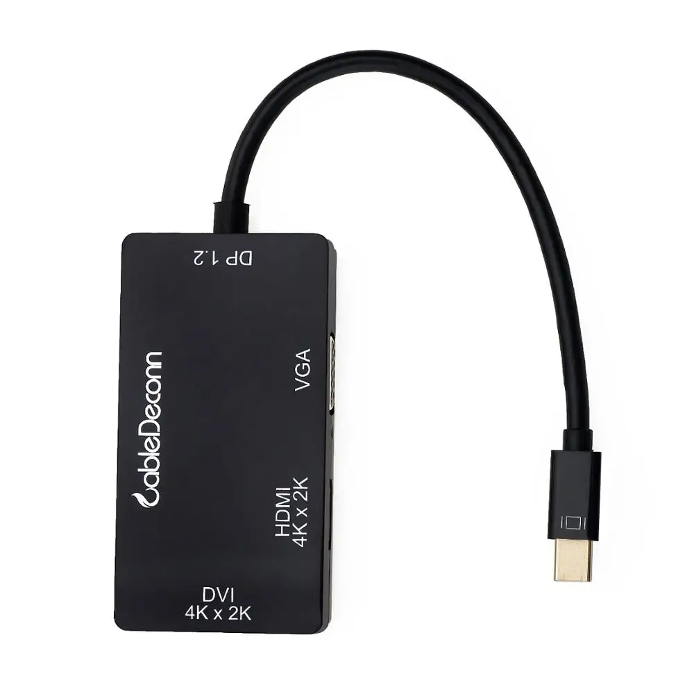 Адаптер thunderbolt mini displayport hub VGA HDMI DVI 4k для macbook конвертер проектора| |