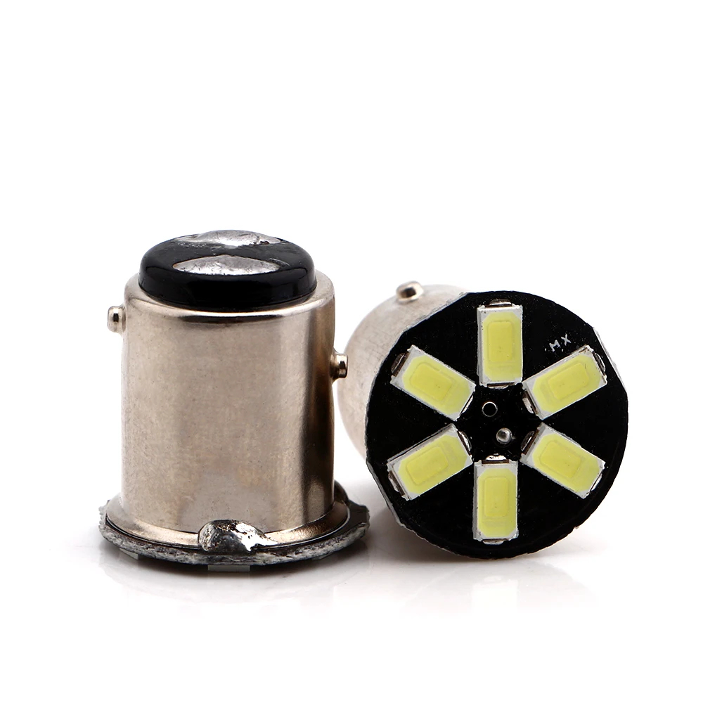 YM E Bright 20 100 шт./лот S25 1157 BAY15D 5730 6 SMD DC 12V автомобильный светодиодный фонарь для