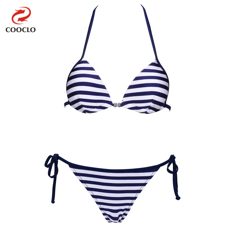 

COOCLO Micro Bikini 2018 Striped Women Swimwear Sexy Straps Beachwear Brazilian Biquinis Bathing Suit Female Swimsuit