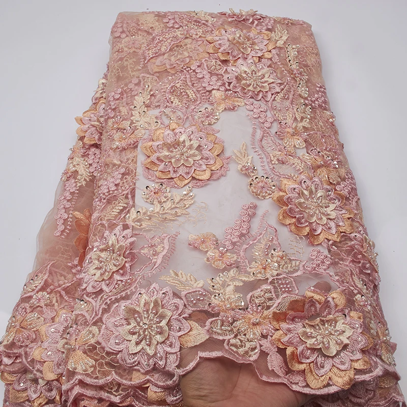 Tissu Mariage африканская зеленая, нигерийская кружевная ткань ручной работы высокое качество кружева, роскошная кружевная ткань для свадебного платья MR2599B