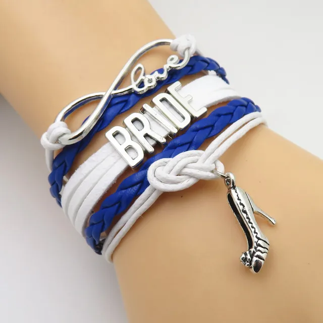 Sandei Fashion Infinity Love Bridesmaid Bracelet Royal Blue White Sandei Fashion Infinity Love Bridesmaid Bracelet Royal Blue White Bride Wedding Gifts Friendship Bracelets