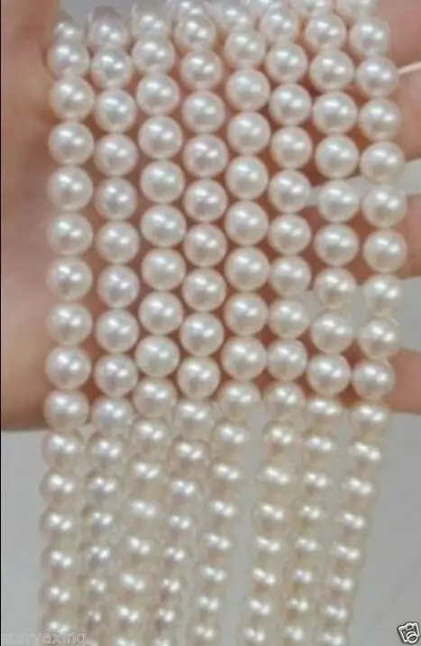 

Free shipping BEAUTIFUL 130 INCH 8-9MM AKOYA WHITE PEARL NECKLACE AA+