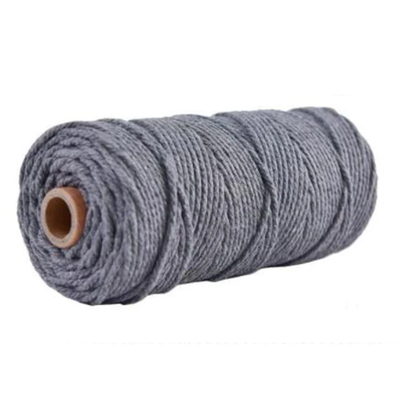 

1 Roll 100% Natural Cotton String Twisted Cord Color Craft Macrame Artisan DIY