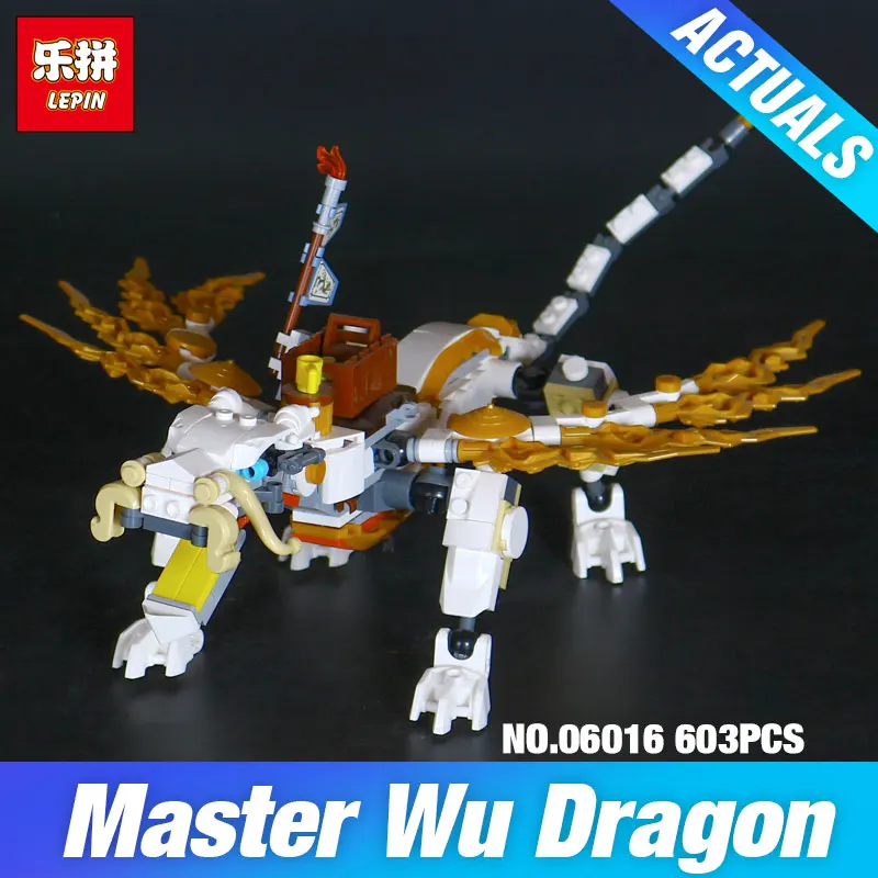 LEPIN 06016 575 sztuk Dla Dzieci Prezent Biały Dargon Montaż Building Block 70734 Działania Marvel Cegły Dzieci Day Prezent Piękny DIY Zabawki