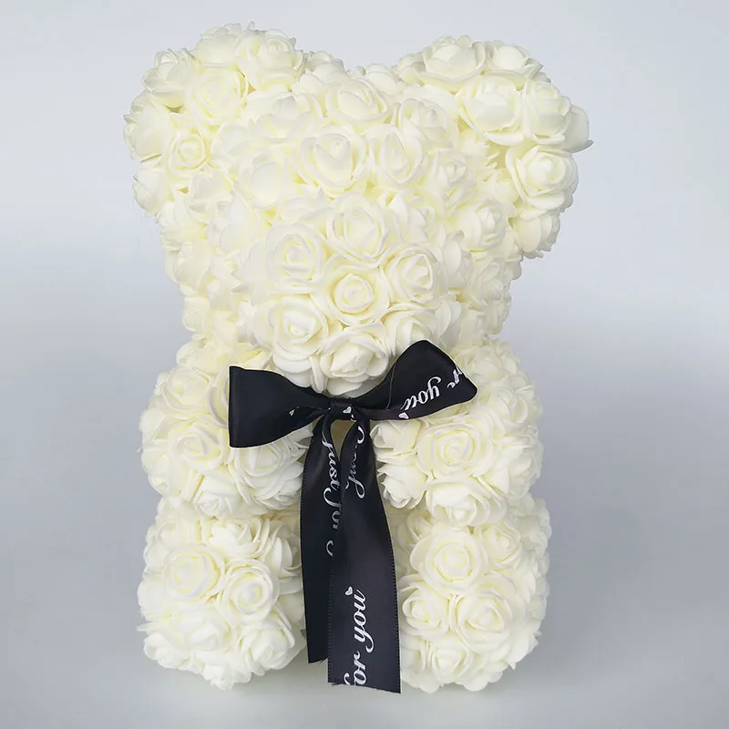 urso dos desenhos animados flores artificiais pe rose flor artificial urso presente do feriado presentes de natal para dia dos namorados mulheres presente