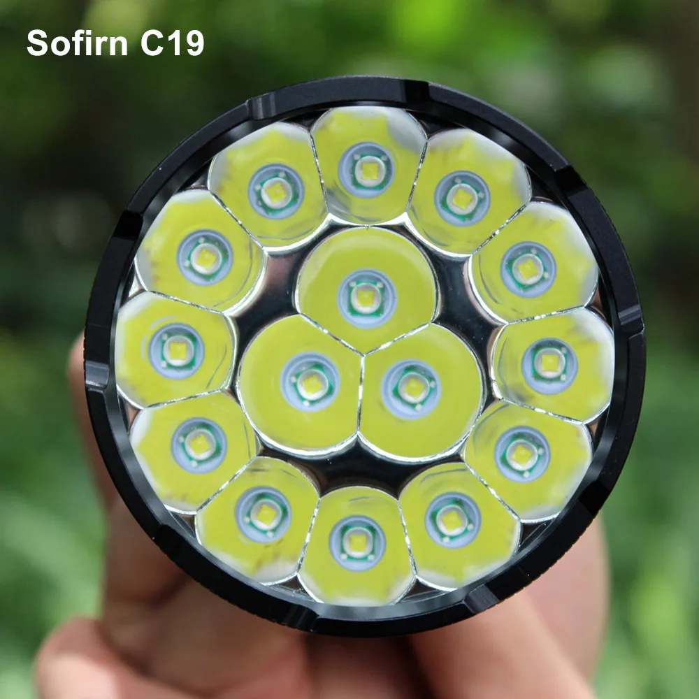 Sofirn C19 мощный светодиодный светильник-вспышка 18650 Cree светодиодный фонарь светильник 1500 люмен военный тактический светильник для самообороны