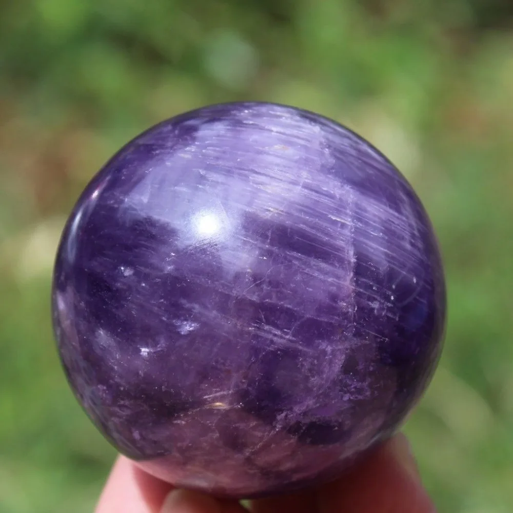 40 мм натуральный аметист мечты Хрустальный шар Orb драгоценный камень|Камни| |