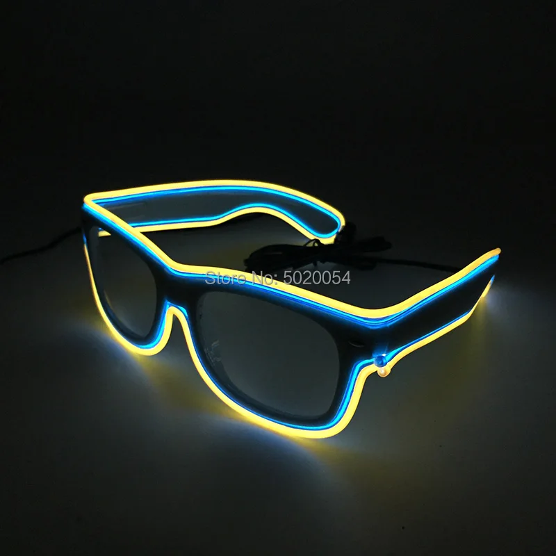 

Hight Quality Wedding decorative Women EL Wire Flashing Glasses LED Glasses Glow In Dark For Women Men Adult