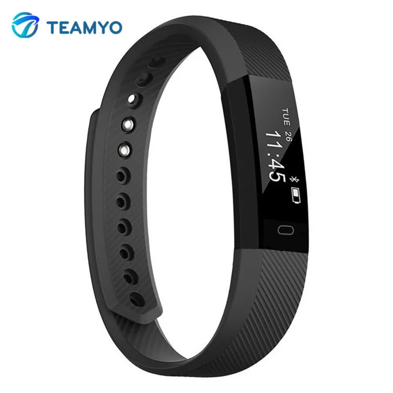 

Teamyo ID115 Smart Bracelet Fitness Tracker Watch Alarm Clock Smart Band Activity Tracker Remote Camera Wristband for IOSAndroid