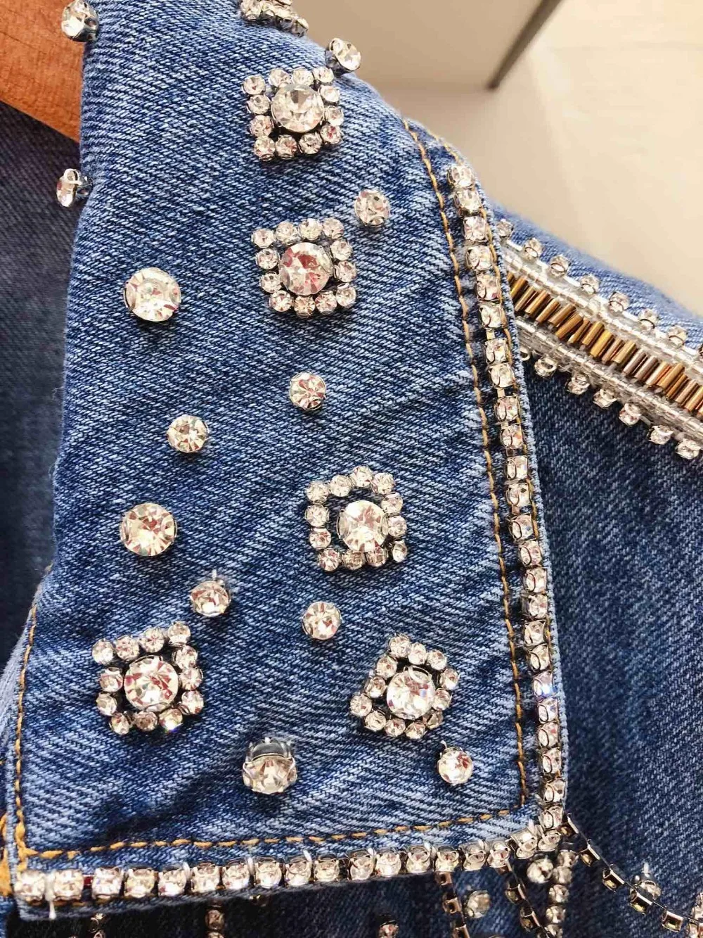 Denim Supérieure Printemps Qualité Manteau 2019 Femmes Veste Ddxgz3v Diamants 12 Nouvelles Mode 2 1fOx05xq