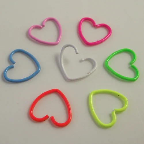 

2 Piece 18G neon Color Heart Earring Nose Ring Tragus Piercing Labret Anodized Seamless Endless Tragus Cartilage Hoop Ring