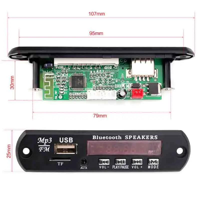 Bluetooth V3.0 + EDR аудио модуль MP3 игрок WMA декодер с доска Модуль ж/Слот для карт памяти