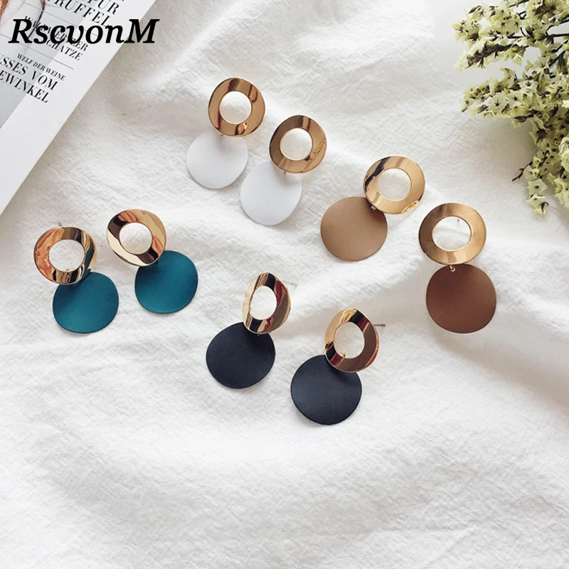 

New Fashion Stud Earrings For Women Golden Color Round Ball Geometric Earrings For Party Wedding Gift Wholesale Ear Jewelry