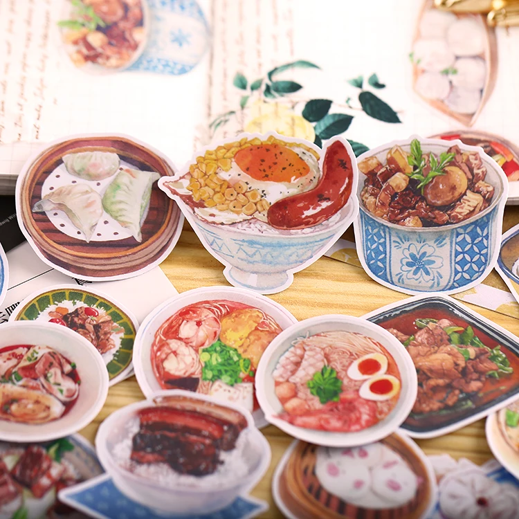 

20pcs Retro food menu Stickers for Luggage Laptop Decal Skateboard Stickers Moto Bicycle Car Guitar Fridge Sticker scrapbooking