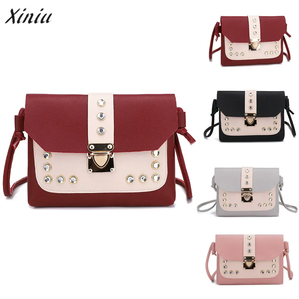 

xiniu Luxury Handbags Women Bags Designer Hit Color Rhinestone Shoulder Bag Messenger Satchel Tote Crossbody Bag Feminina #A0218