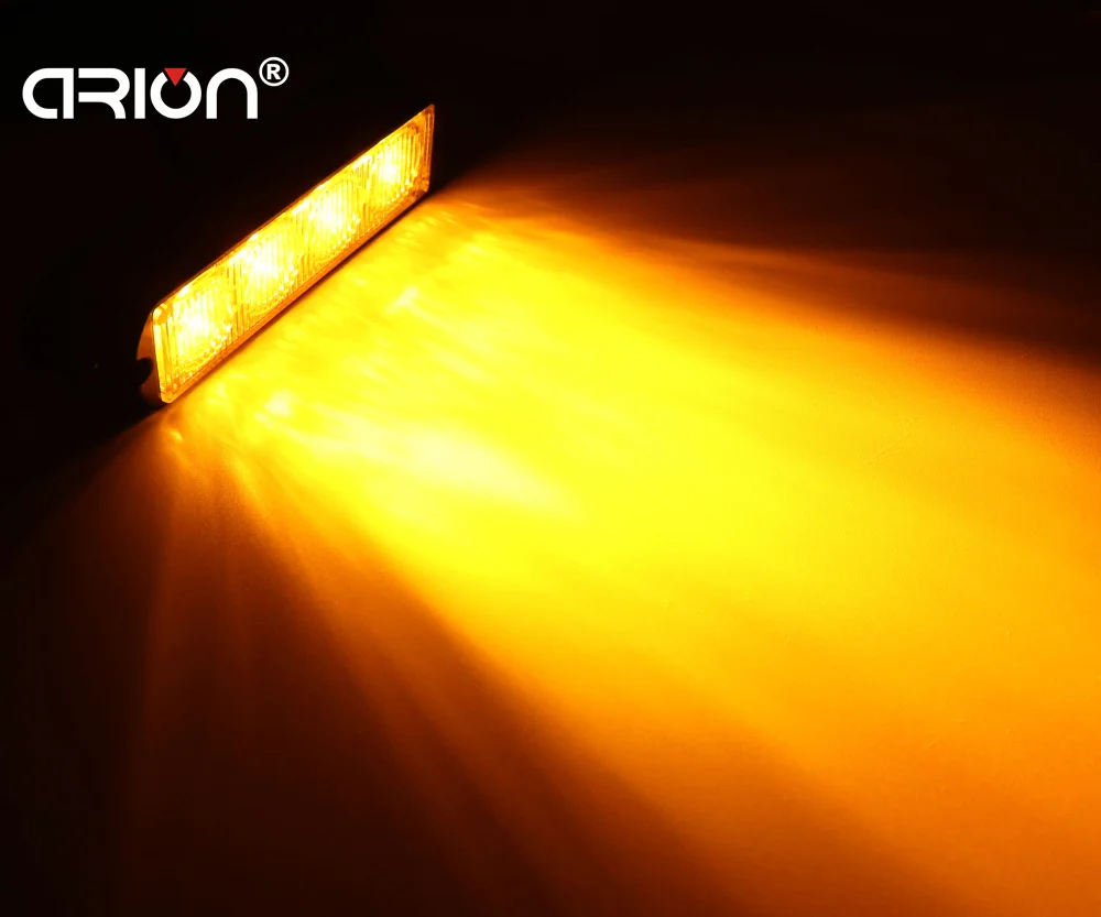 

CIRON 18 Flashing Modes 4W 4 LED Waterproof Car Truck Emergency Strobe Flash Light Lamp Amber 4LED 12 24V Daytime Running Lights