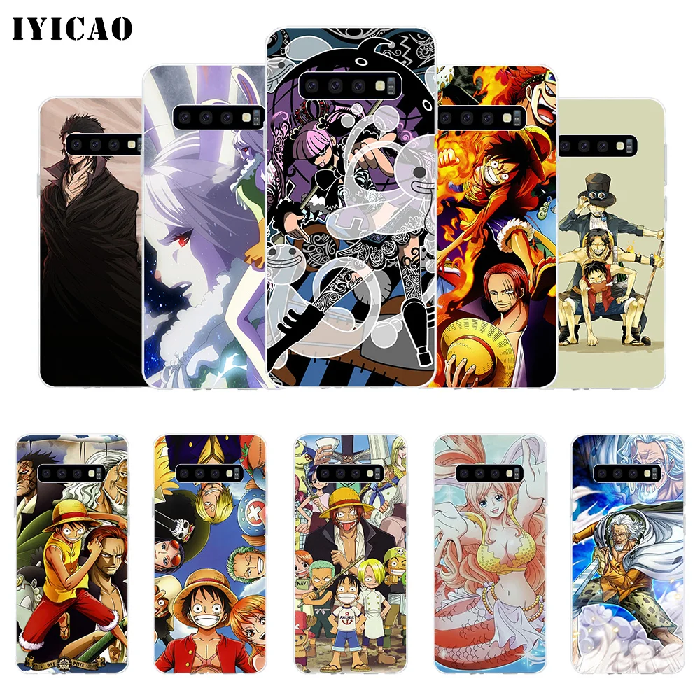 IYICAO Anime ONE PIECE Soft Silicone Phone Case for Samsung Galaxy S10e S10 S9 S8 Plus S7 Edge TPU Cover | Мобильные телефоны и