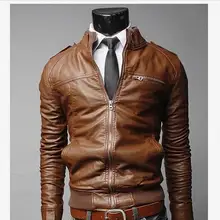 Мужская куртка из искусственной кожи, замшевая куртка, весна-осень, новая Корейская мужская мотоциклетная кожаная куртка, Мужская кожаная куртка