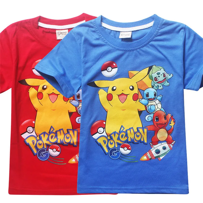 Pokemon t shirt baby boy summer clothes 2018 cotton girls t shirt kids