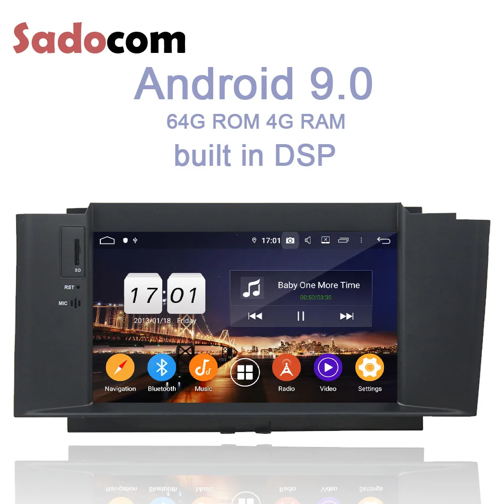 Flash Deal DSP IPS Android 9.0 4G + 64GB 8 Core Car DVD Player GPS RDS autoradio wifi LTE Bluetooth 4.2 For Citroen C4 C4L DS4 2011 - 2016 3
