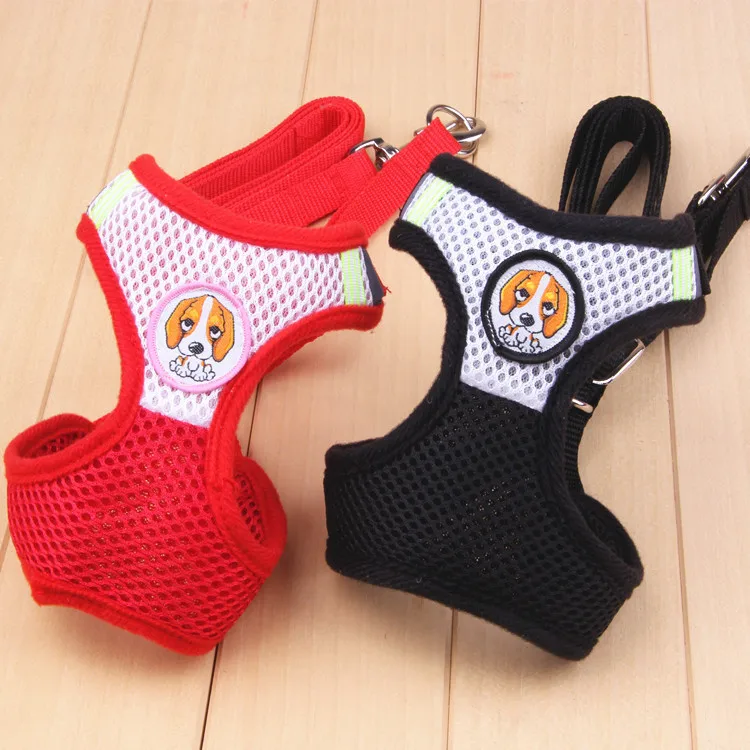 Breathable Mesh Cute Dog Harness Small Dog Puppy Harness Rope Setin