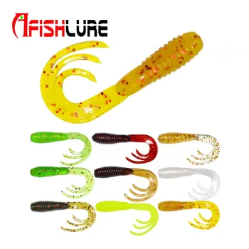 

50 Pieces Mini Lure Soft Worm 38mm 0.7g Three Tail Soft Lure Swimbait Artificial Bait Down Fishing Leurre Souple Shad AR43