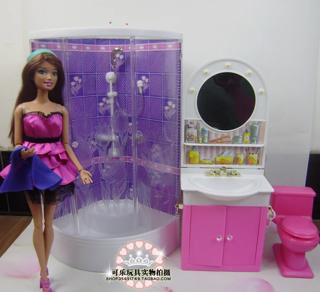 For barbie dollhouse furniture New arrival BathRoom Furniture for licca blyth Play Set 1/6 Doll Accessories