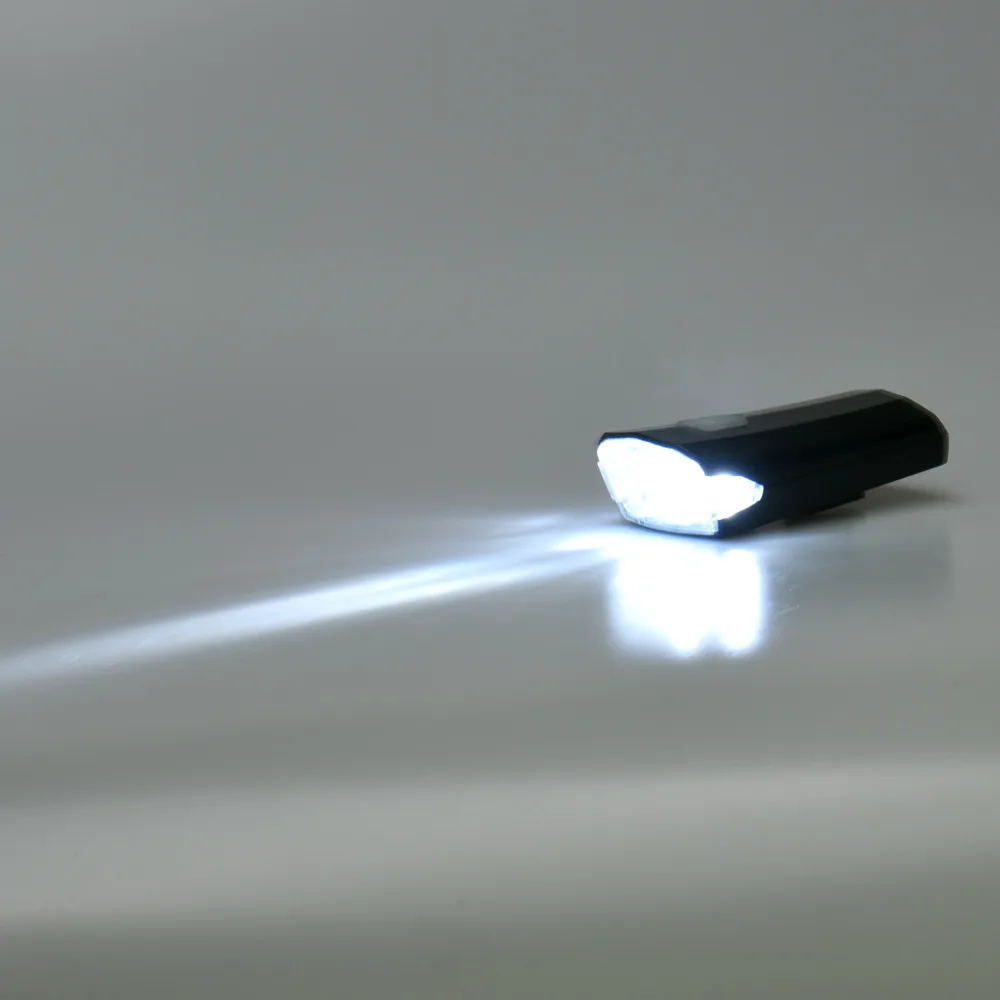 Черный USB Перезаряжаемый светодиодный передний велосипедный головной светильник черный режим постоянный высокий ближний свет мигает# PEX