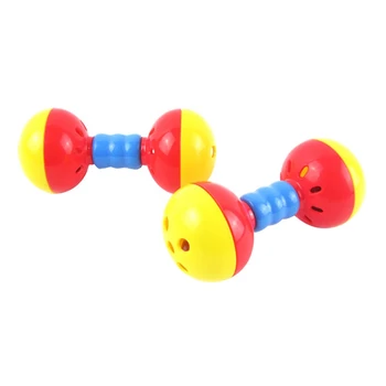 

Baby Rattles Toys Soft Plastic Hand Bell Intelligence Grasping Funny Educational Rattle Mobiles Toy Random Color