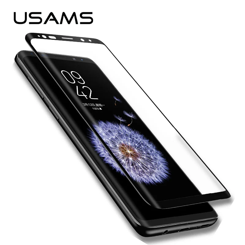 USAMS 0.33mm Screen For Samsung Galaxy S9 S9+Ultra-thin 9H 3D Glass for S9 Plus Curved Full Screen tempered glass Protector Film