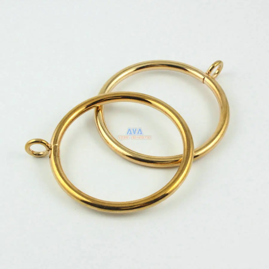 10 Pieces 55mm Gold Curtain Rings Curtain Sliding Hook Rings