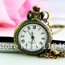 Нового античного Рома Количество карманные часы ожерелье подарок часы оптом 50 шт./лот