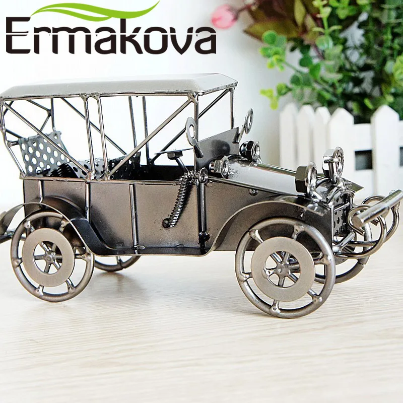 Металлическая ретро модель автомобиля ERMAKOVA 20 см (7 8 дюйма) винтажная классическая