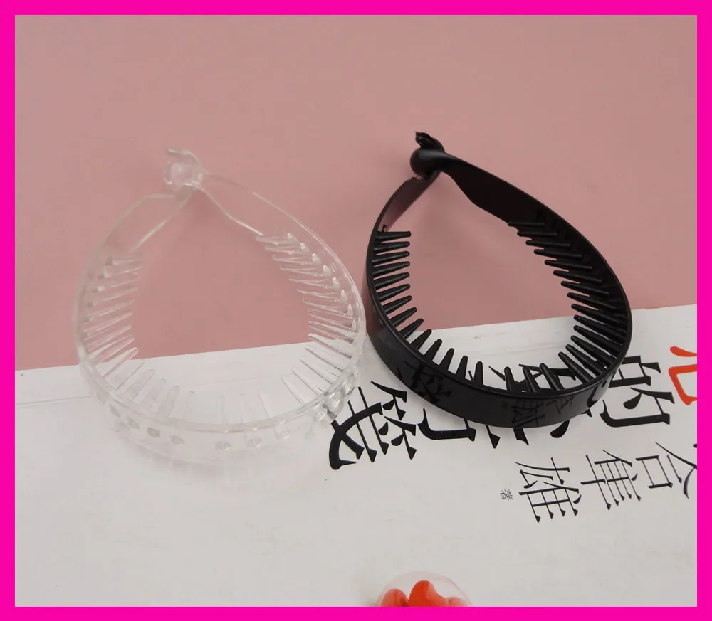 

10PCS 1.2cm*24.5cm Mixed bendable Plastic comb banana Hairgrips claws for Hold hair bun,twisted plastic hair clamps for ponytail