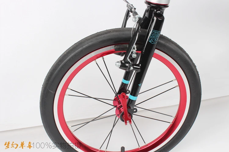 Discount Ultra-light 9-speed chrome-molybdenum steel folding bike High quality Cost-effective bicycle Retro travel driving leisure BMX 39