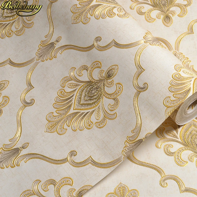 Beibehang papel parede 3D тиснением Дамаск обои для стен 3 d домашний Декор Гостиная украшения