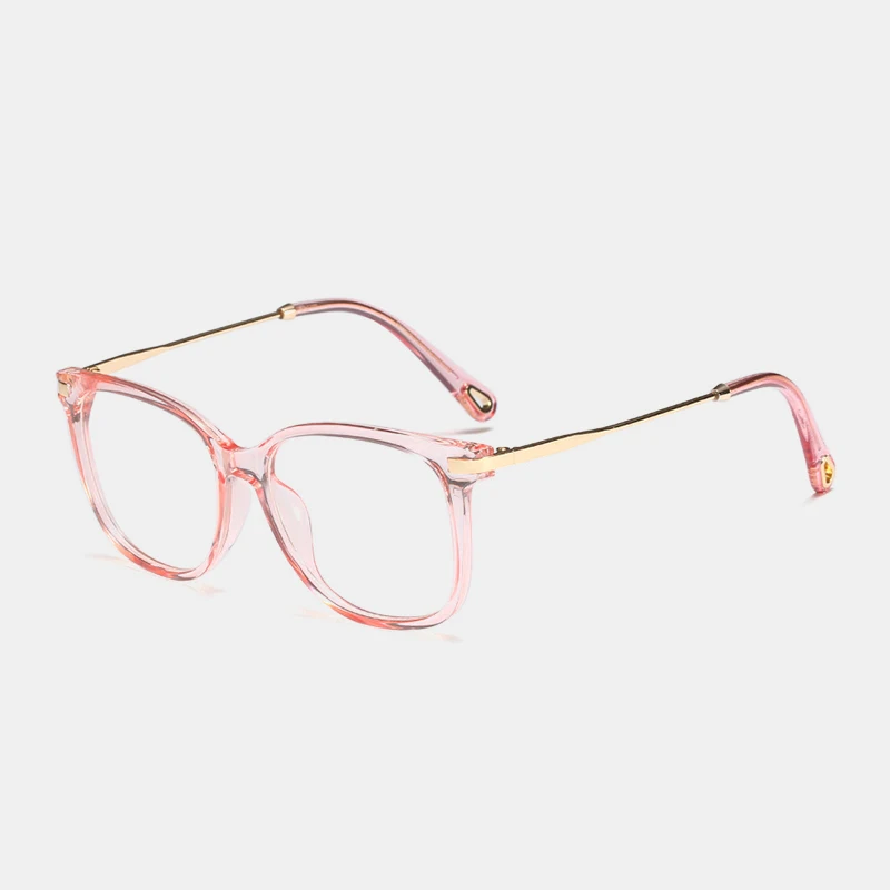 Королевская девушка кошачий глаз очки оправа модные очки Женские пикантные очки Квадратные брендовые дизайнерские прозрачные линзы очки UV400 ss213 - Цвет оправы: C4 Pink-Clear