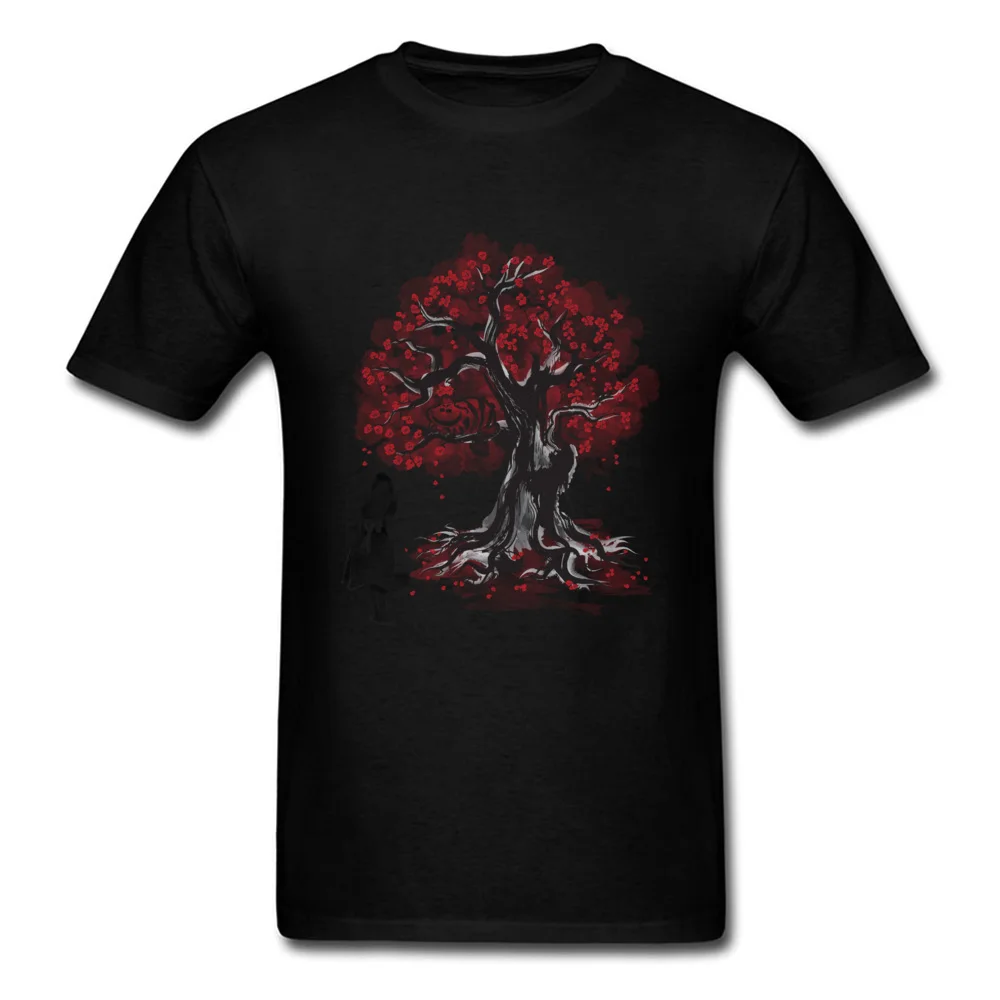 The Cheshires Tree sumi-e (monochrome) Funny Mens T Shirt Round Neck Short Sleeve 100% Cotton Tops & Tees Clothing Shirt The Cheshires Tree sumi-e (monochrome) black