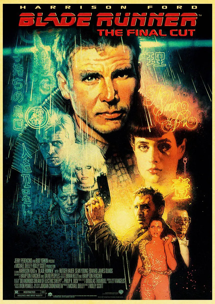 Фильм Blade Runner 2049 Ретро плакат печать высокого качества стикер стены гостиной домашний декор крафт-бумага бар стикер стены - Цвет: E089