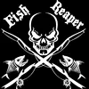 17CM*17CM Fish Reaper Skull Fishing Rod Car Boat Truck Window Vinyl Decal Graphic Sticker Stylings Black Sliver C8-0731 ► Photo 2/6