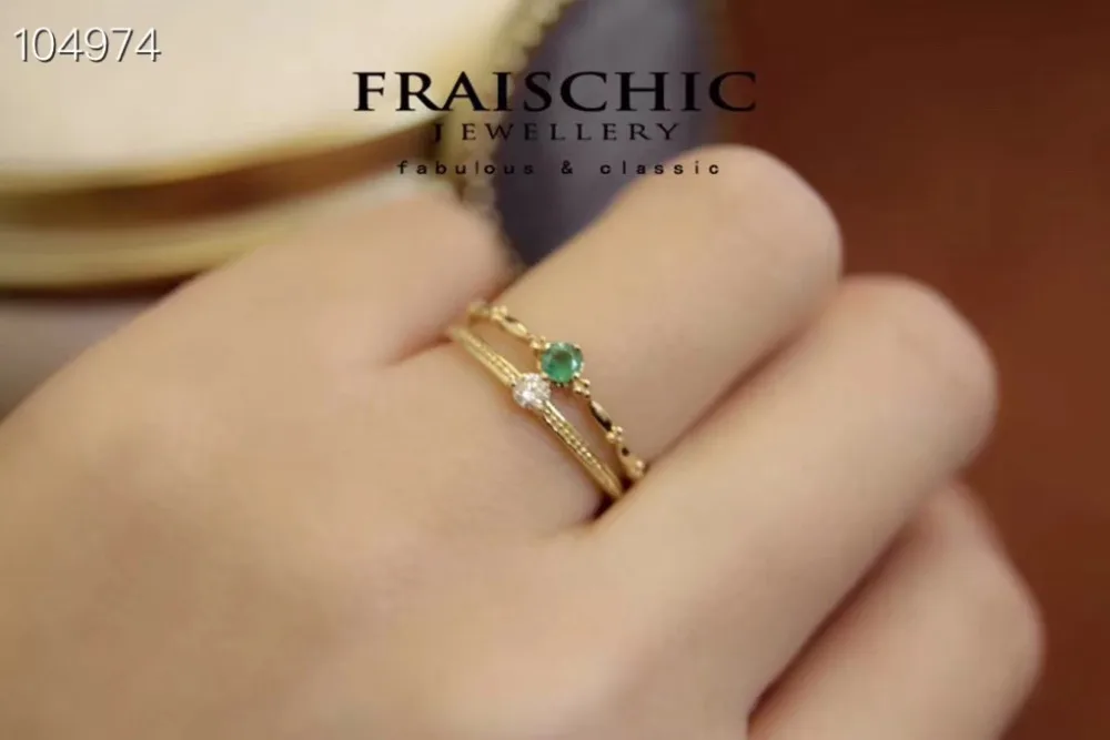 Elegant simple thin two level Natural green emerald gem Ring gemstone ring S925 silver women girl gift party Jewelry | Украшения и