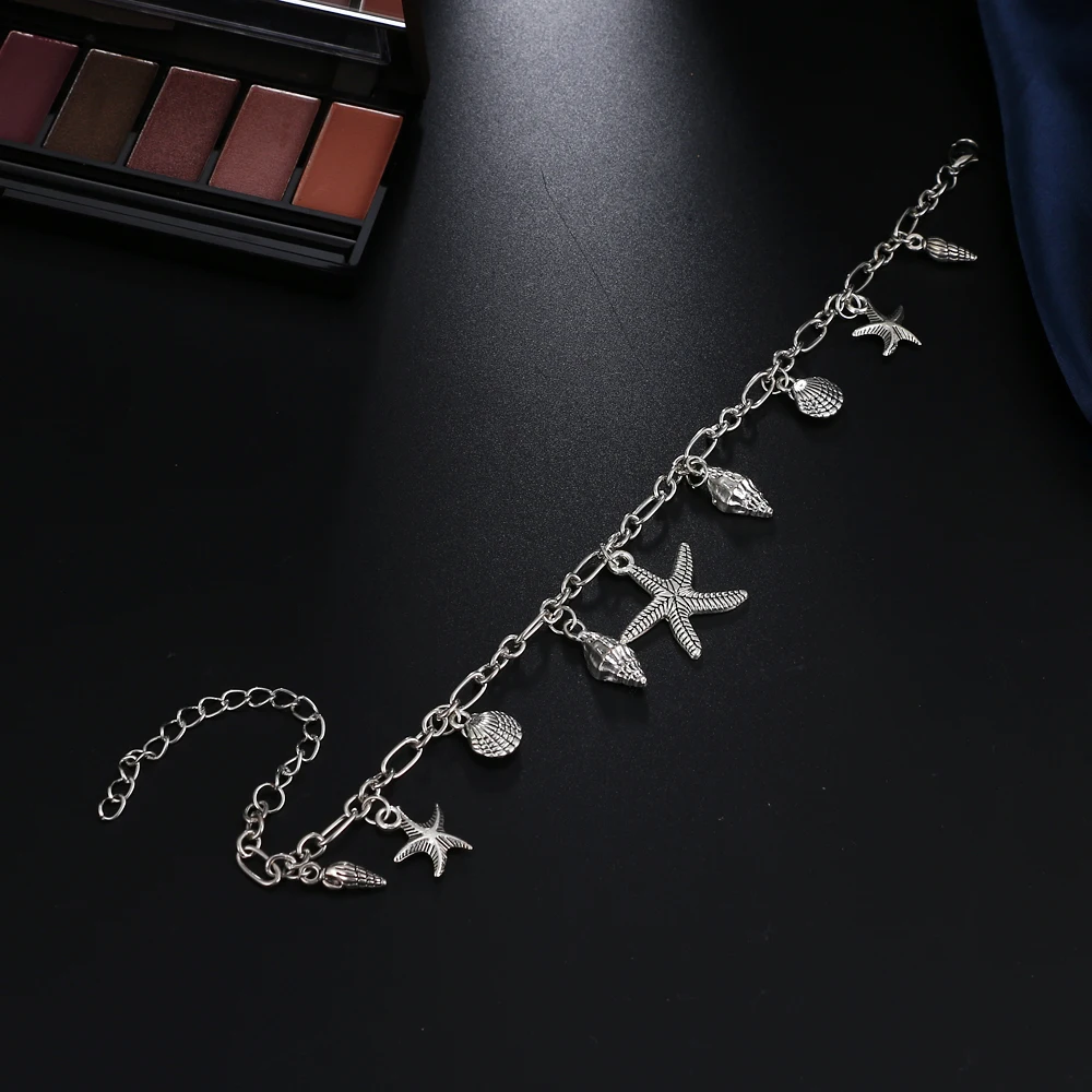 Vintage Star Pendant Anklets Women Ankle Bracelets