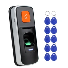 RFID автономный считыватель отпечатков пальцев 125 кГц EM Блокировка контроллера с дверной звонок для двери Система контроля доступа поддержка SD карты