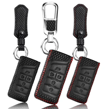 

luckeasy trumpchi GS8 2016 2017 car key cover Genuine Leather keychain 2012 key case