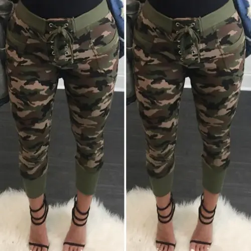 Itfabs Горячая Камуфляж Для женщин SPORTWEAR Jogger длинные Низ карандаш Брюки для девочек Бег Пеший Туризм упражнения облегающие брюки