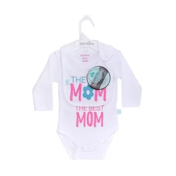 

Set body and bib cloth girl The best mom Bambino